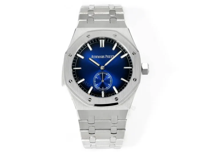 View 1 of JH Factory Based on the provided Chinese product description and the image, here is a suitable product title for an e-commerce platform in English: **Audemars Piguet Royal Oak 26591IP Series Men’s Watch – Blue Dial, Stainless Steel Bracelet, 42mm Case