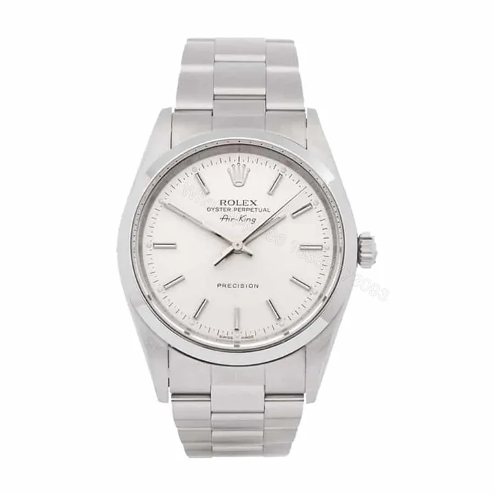 View 1 of Rolex Air-King 14000 Super Clone : 34mm Stainless Steel White Dial Oyster Perpetual