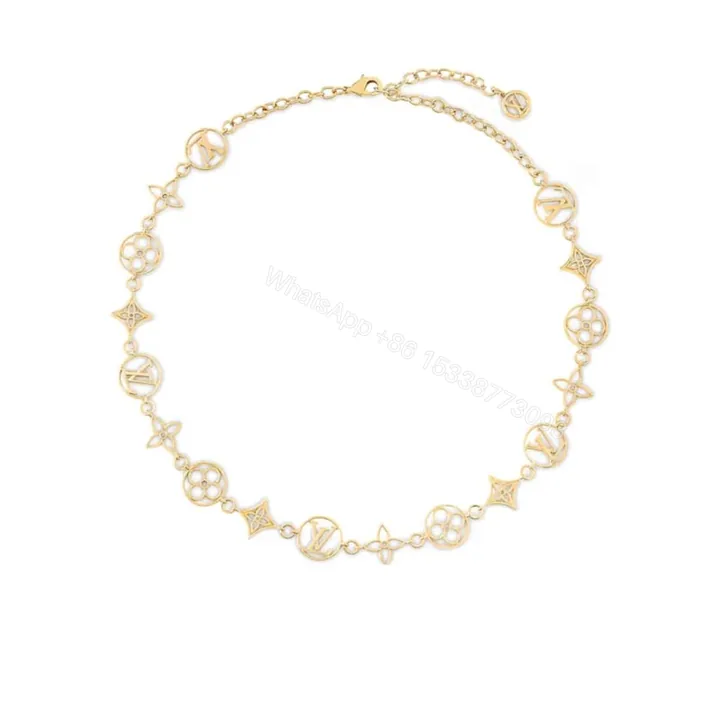 View 1 of Louis Vuitton LV Lace Necklace Gold M01057