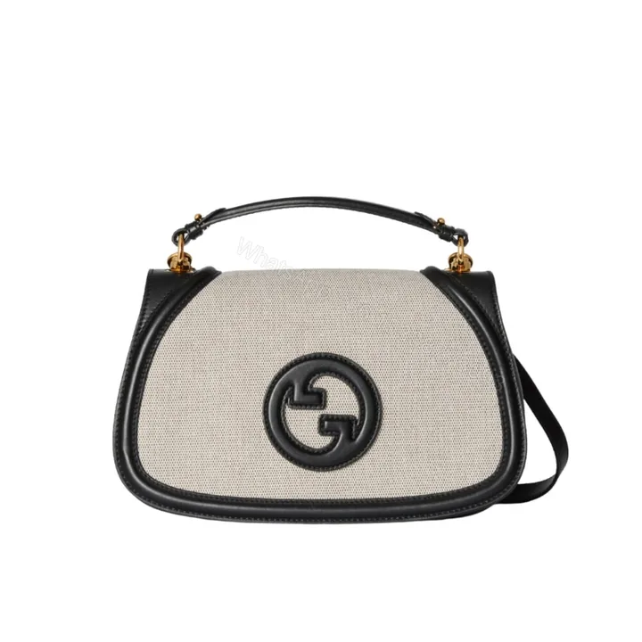 View 1 of Gucci Blondie Shoulder Bag Natural Black 22Cm 815716 HAAKF 2546