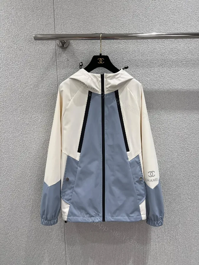 View 1 of Color-Block Windbreaker with Subtle Luxe Details