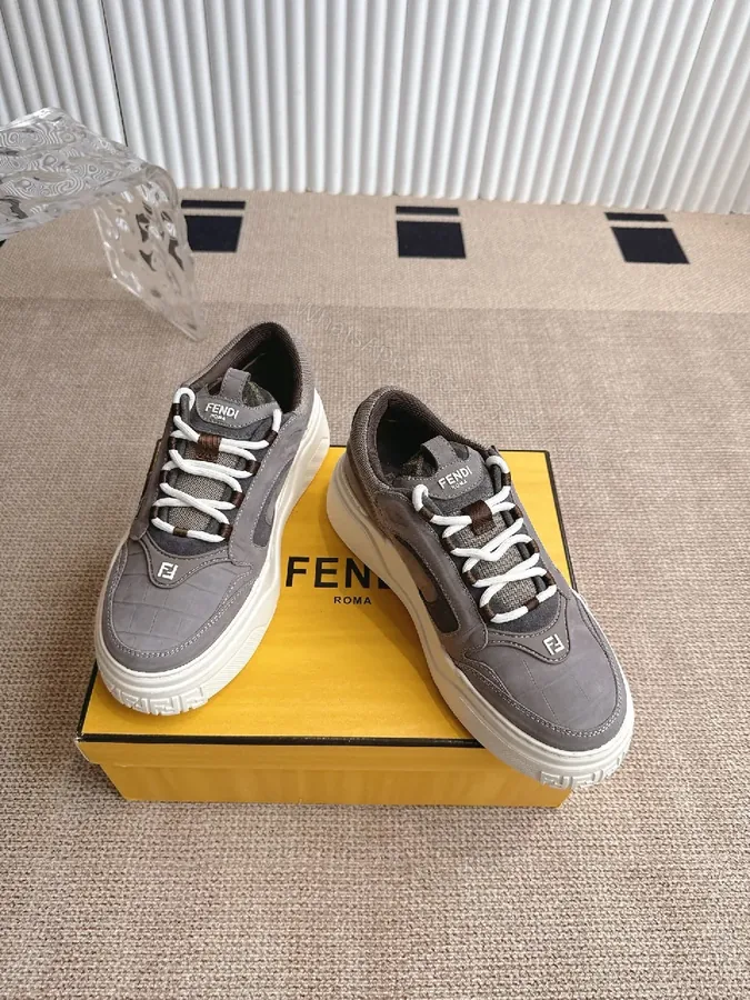 View 1 of Grey Textile Modern Luxe Sneaker with Cushioned Comfort