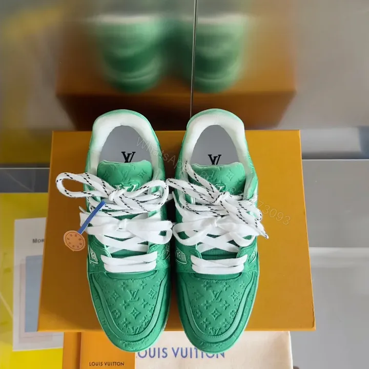 View 1 of Emerald LV Signature Sneakers: High-Top Luxury Comfort