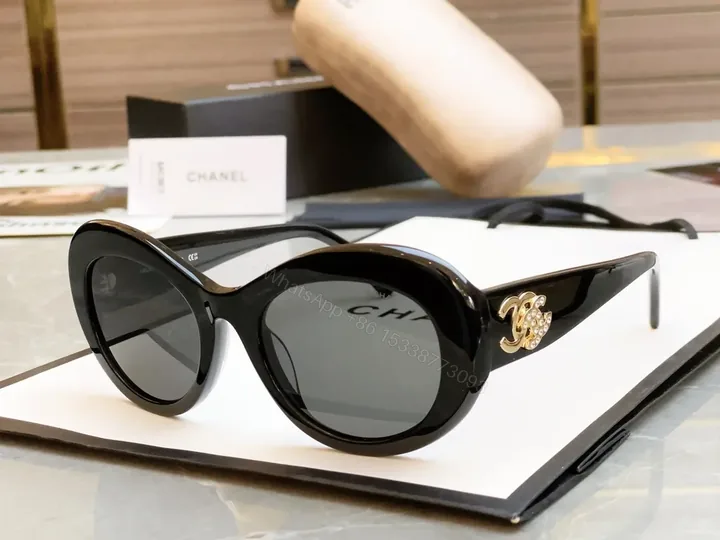 View 1 of Chanel-Inspired Black Cat-Eye Sunglasses: Luxe Silhouette