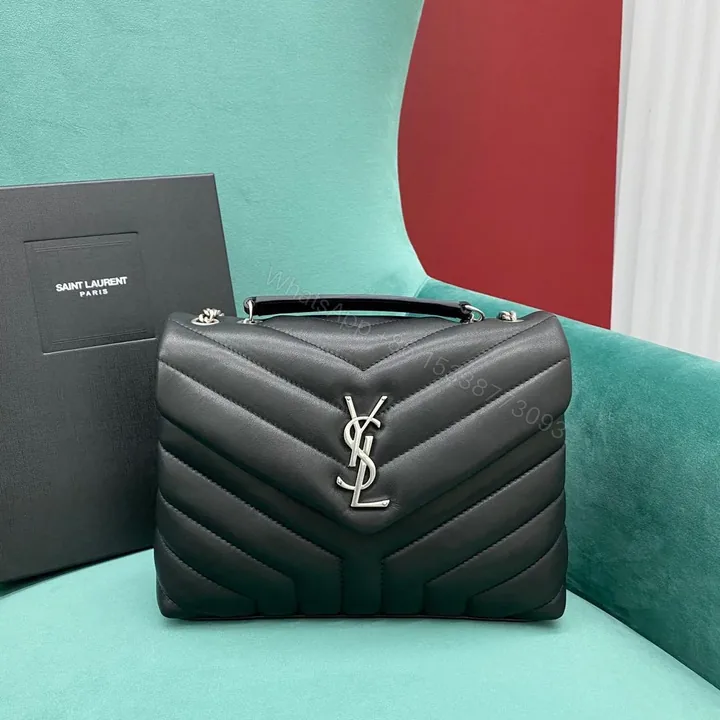 View 1 of YSL Loulou Small with sliver hard 1:1 Top Quality replica Bag