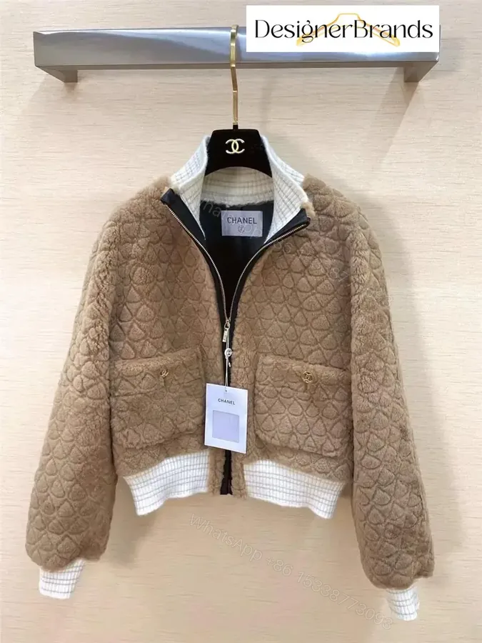 View 1 of Quilted Teddy Jacket: Camel, Structured Details, All-Season Comfort