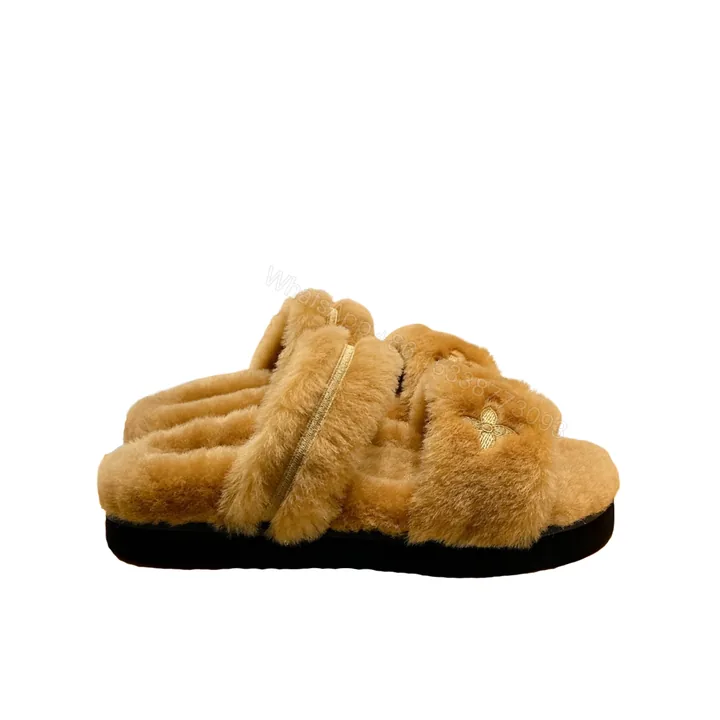 View 1 of LOUIS VUITTON LV SUNSET FLAT COMFORT MULE SHEARLING BROWN