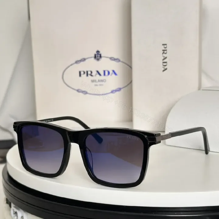 View 1 of Bold Black Acetate Sunglasses: Modern Square, Gradient Lenses