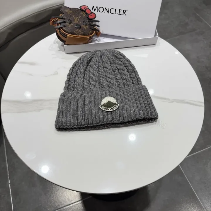 View 1 of Cozy Cable Knit Beanie: Subtle Moncler Sealing Luxury Winter Beanie