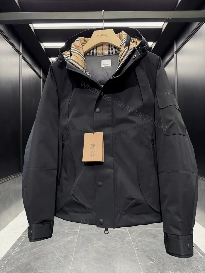 View 1 of All-Weather Parka with Plaid Liner, Minimalist Luxury Coat