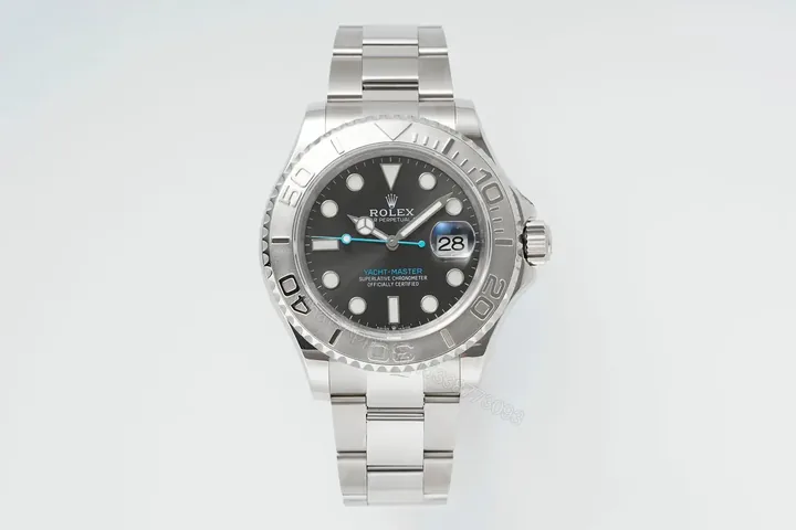 View 1 of Fake Rolex Yacht-Master 37 Rhodium Platinum Bezel 268622-0001