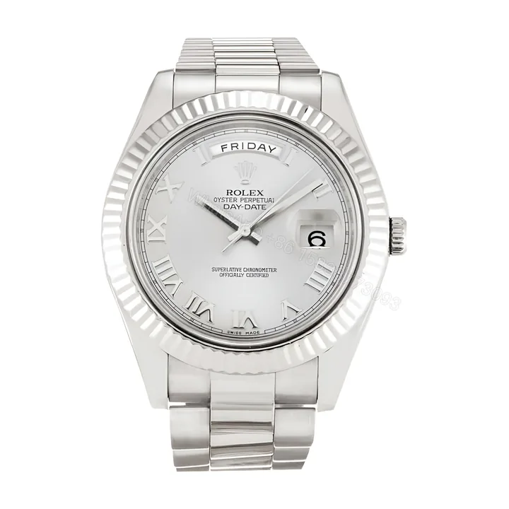 View 1 of Rolex Day-Date 218239-0041 V6 White Roman Dial Replica