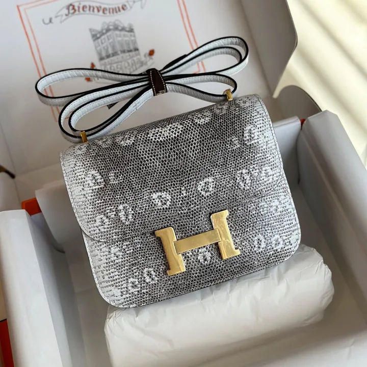 View 1 of Hermes Constance 19 Omber Genuine Lizard Leather Palladium Hardware