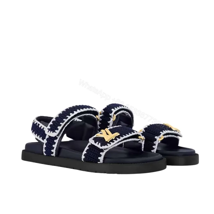 View 1 of LOUIS VUITTON LV SUNSET COMFORT SANDAL BLUE AND WHITE 1AHKI7