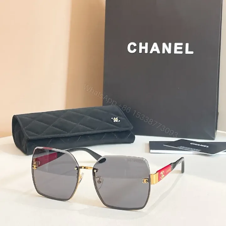 View 1 of Square-Frame Shine Sunglasses: Gold-Tone, Gradient Lenses, Luxe Style