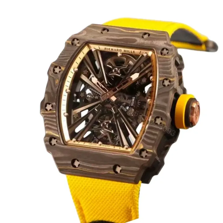 View 1 of Richard Mille Swiss Clone RM 12 01 Real Tourbillon Real Carbon
