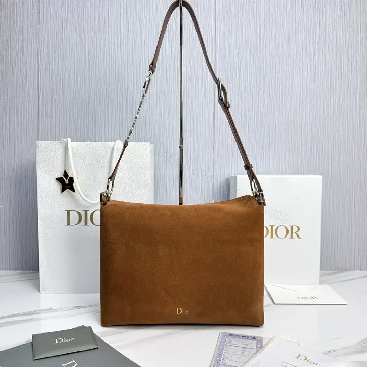 View 1 of Caramel Suede Shoulder Bag: Minimalist Luxe Everyday Carry