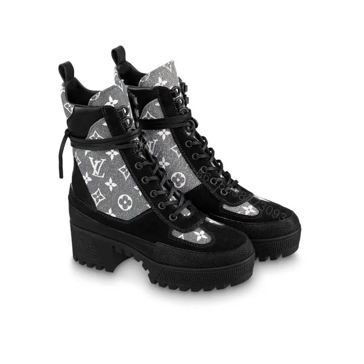 View 1 of LOUIS VUITTON LAUREATE PLATFORM DESERT BOOT GREY 1AB2X9