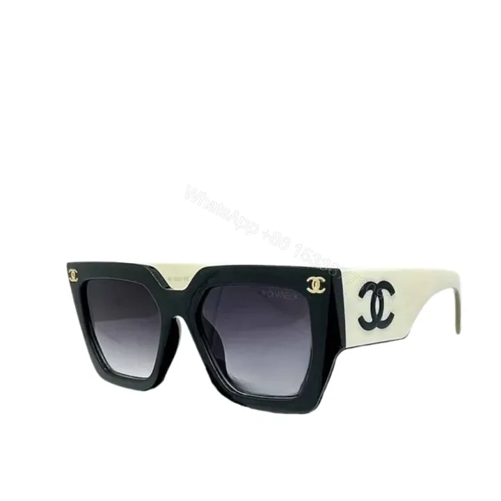 View 1 of Chanel Vintage Black White Sunglasses