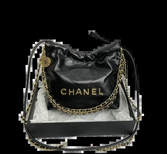 View 1 of Chanel 22 Mini Handbag DF5228 – Black Calfskin