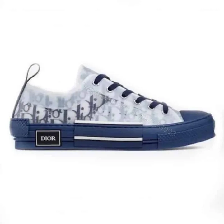 View 1 of DIOR B23 LOW-TOP SNEAKER IN BLUE DIOR OBLIQUE – CD84