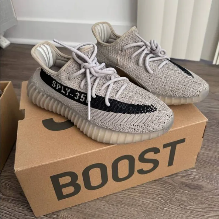 View 1 of First Copy Adidas Yeezy Boost 350 V2 Slate Semi UA With Accessories