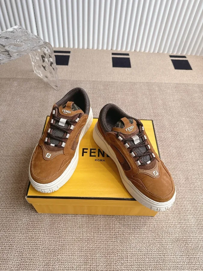View 1 of Brown Suede Leather High-Top Sneakers with Comfort Padded Collar