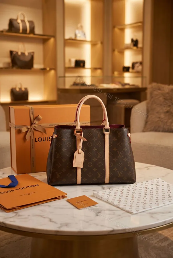 View 1 of Louis Vuitton Soufflot MM Monogram Medium Handbag Brown First Copy | AAA+ Replica