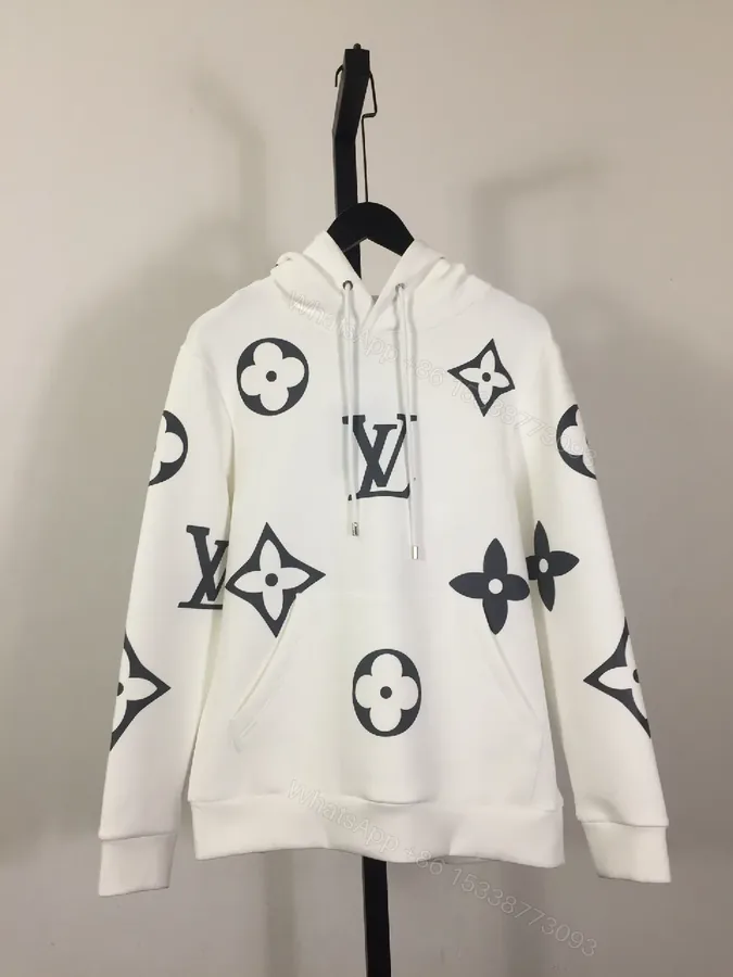 View 1 of White Monogram Hoodie: Premium, Luxe Streetwear Comfort