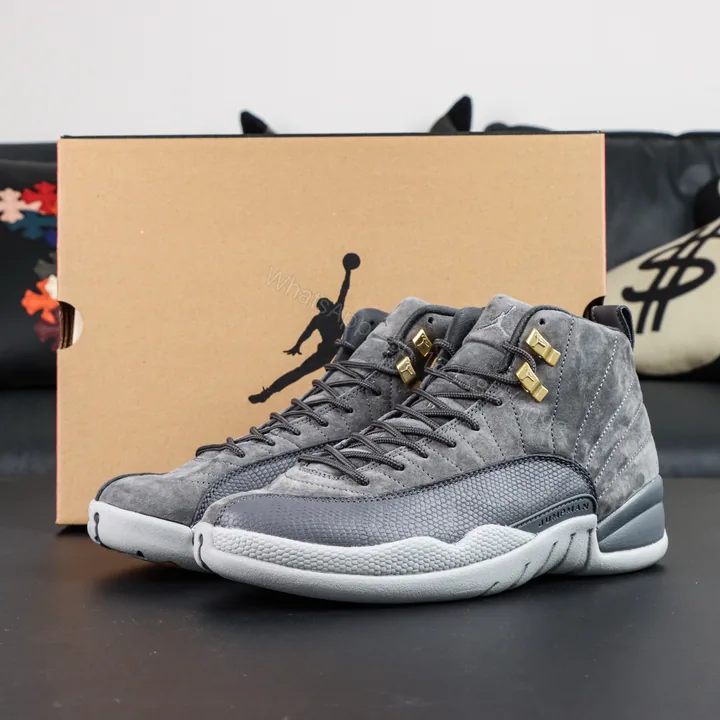 View 1 of Air Jordan 12 “Dark Grey” Reps
