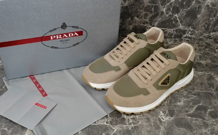 View 1 of Earth-Tone Suede Tech Runner: Luxury Everyday Sneaker