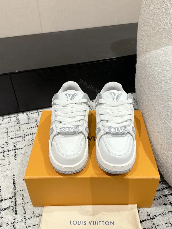View 1 of Chunky LV-Inspired High-Top Sneakers: All-Day Comfort