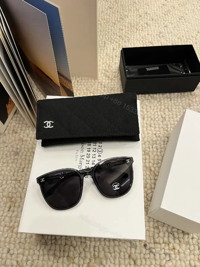View 1 of Cat-Eye Sunglasses: Black Acetate, Designer-Inspired, UV Protection