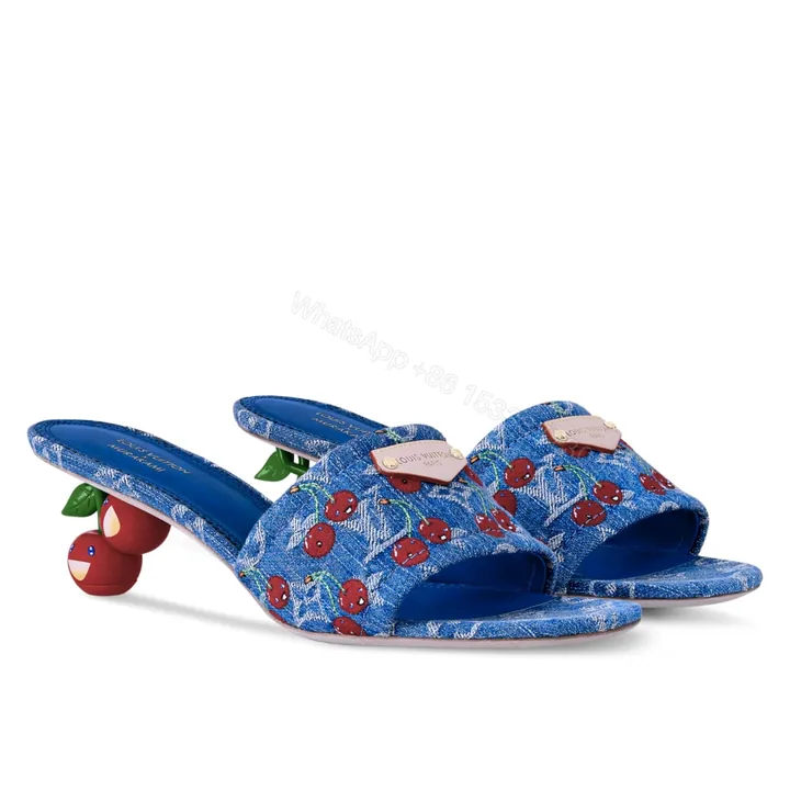 View 1 of LOUIS VUITTON X TAKASHI MURAKAMI LILY MULE DENIM BLUE 1AHLTF
