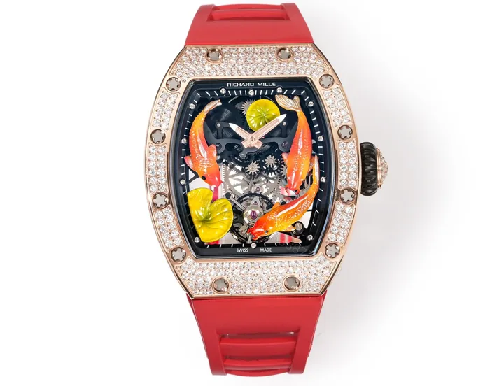 View 1 of Richard Mille RM S10 Koi Tourbillon Red Gold Diamond Watch RMS10-KOI