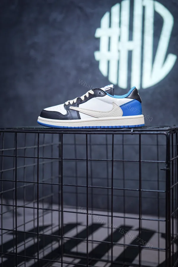 View 1 of Kid Shoes TS x Air Jordan 1 Low Fragment