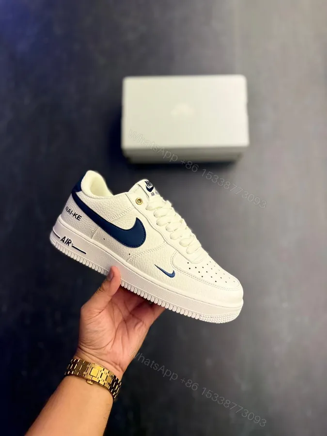View 1 of FIRST COPY NIKE AIRFORCE ONE WHITE NAVY FOR MEN