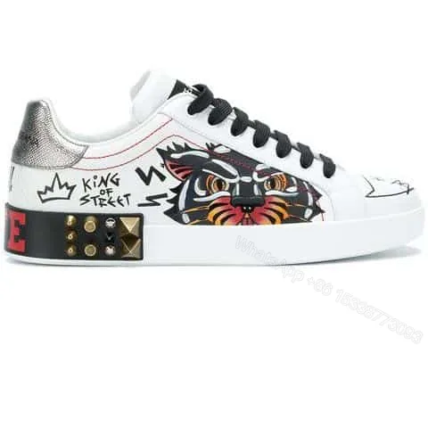 View 1 of DOLCE & GABBANA PORTOFINO SNEAKERS WITH APPLIQUS – DG019