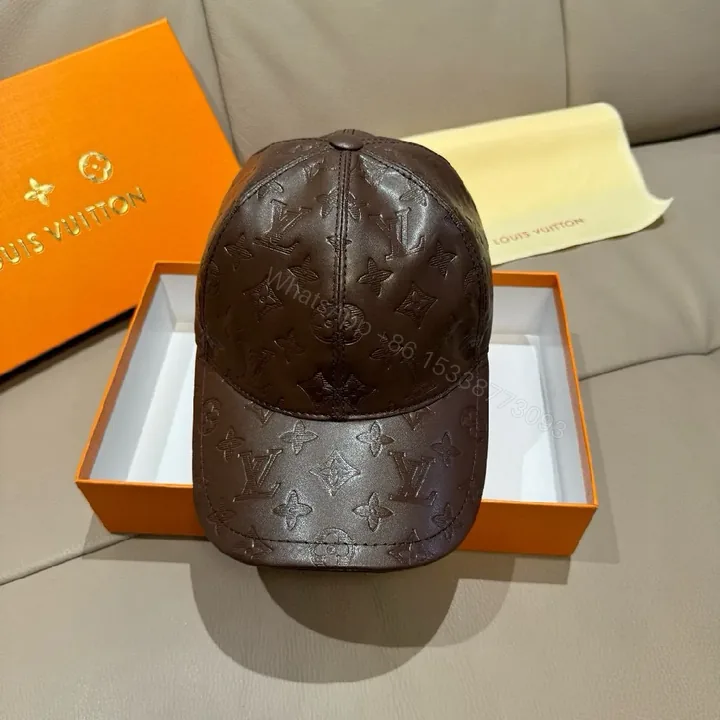 View 1 of Monogram Leather Ridge Cap: Subtle Elevation Cap