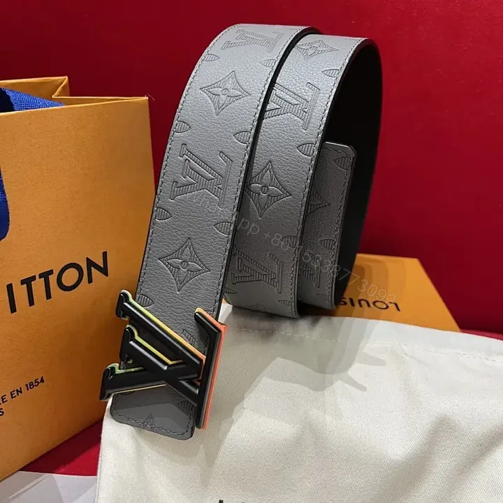 View 1 of Statement Monogram Belt: Leather, Modern Buckle, Premium Visually Bold