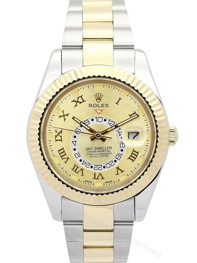 View 1 of Replica Rolex Sky-Dweller Gold Dial 326938-2
