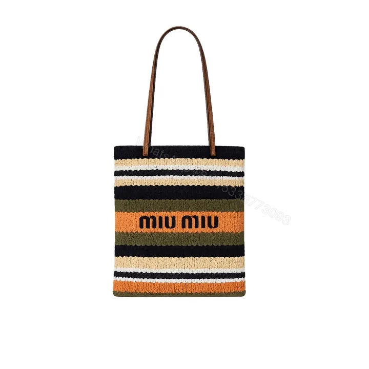 View 1 of Miumiu Crochet Tote Bag Multicolor 38Cm