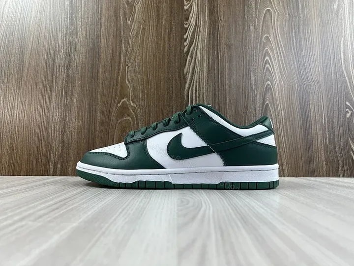 View 1 of Forest Green Premium Leather Low-Tops: Street-Ready Comfort Sneakers