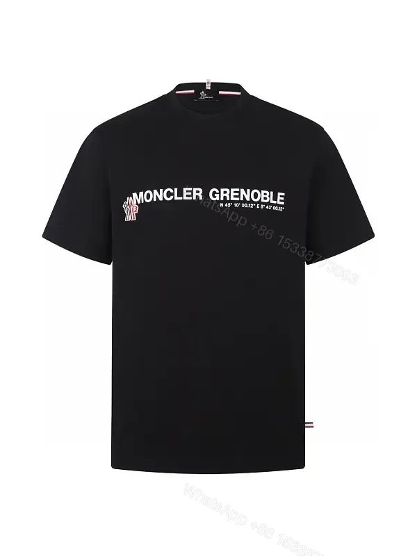 View 1 of Black Cotton Relaxed Fit Tee with Chest Text Graphic and Emblem - T-Shirt
