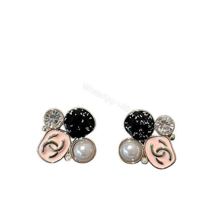 View 1 of Chanel Resin Pearl And Sparkling Crystal Silver Earrings ABG633 B22459 U4652