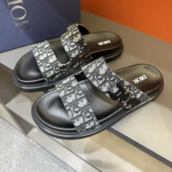 View 1 of Monochrome Monogram Slides: Sleek Signature Details
