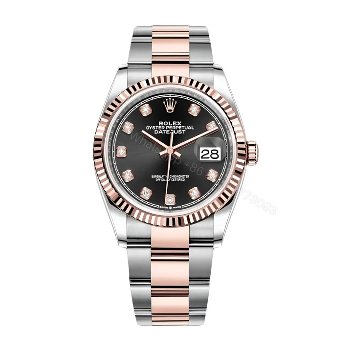 View 1 of Rolex Datejust 126231 Black With Diamond Dial Replica