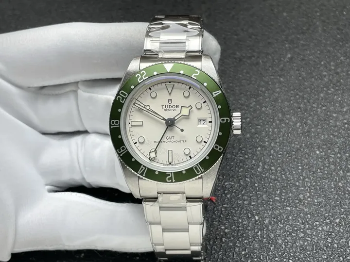 View 1 of Tudor GMT Watch Black Bay 58 Green Bezel White Dial Steel Bracelet Premium 39MM TUD-GMT-BB58-WHT-GRN-STL-39