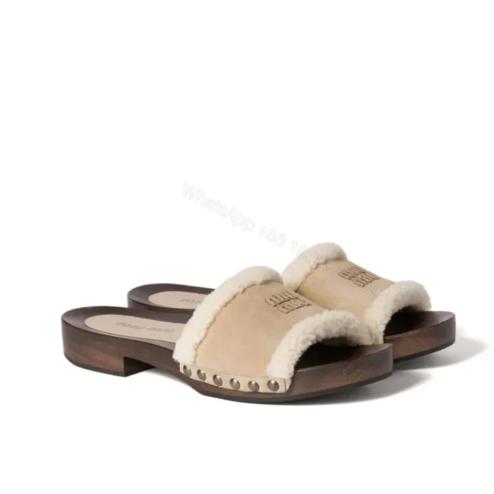 View 1 of MIUMIU SUEDE CLOGS DESERT BEIGE 5Z505E Z0G F0F24 F ZF30