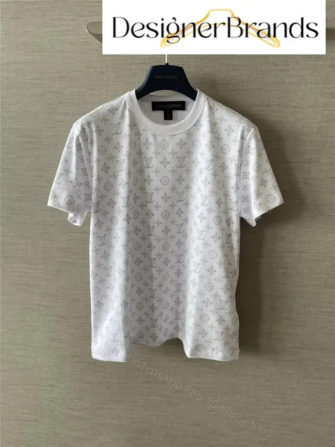View 1 of White Monogram Trim Tee - Subtle Luxury, All-Day Comfort